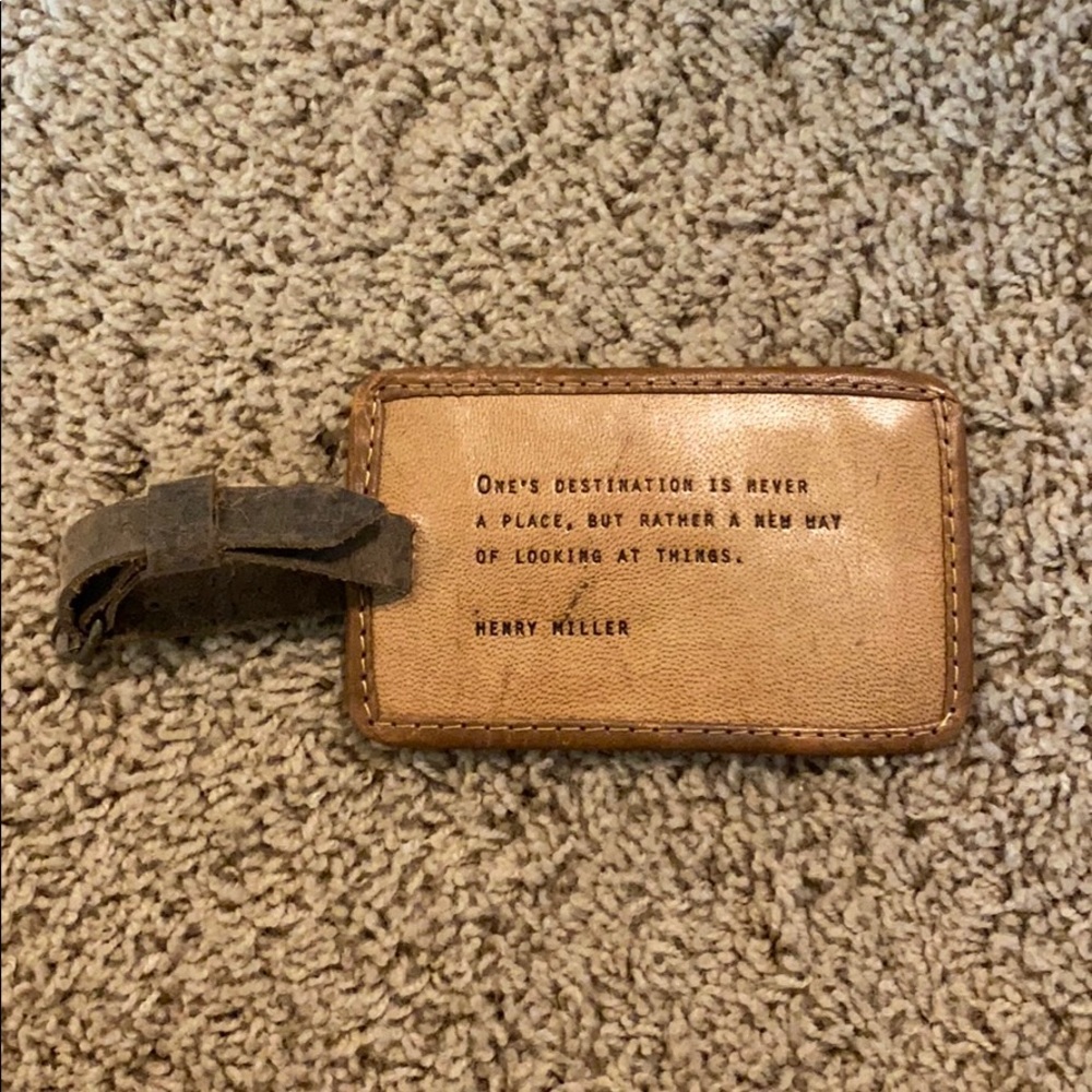 Rustic Henry Miller Luggage Tag!